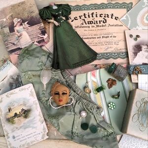 SOLD Tally Ho....50pc Junk Drawer Lot  Antique/Vintage Perfect Green